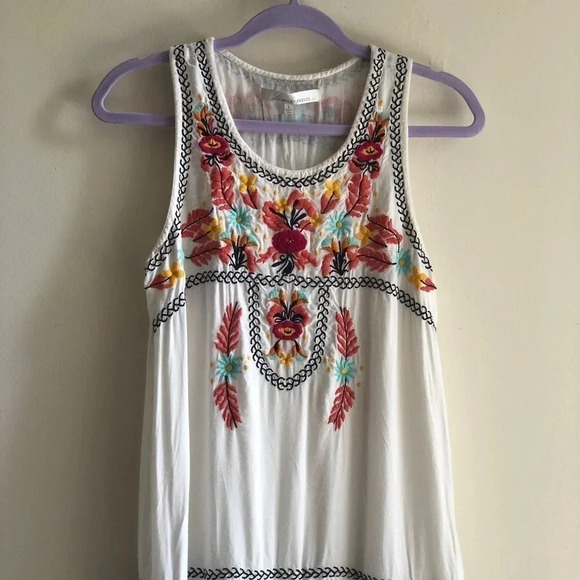 Revolve Embroidered Boho White Dress - Picture 7 of 12